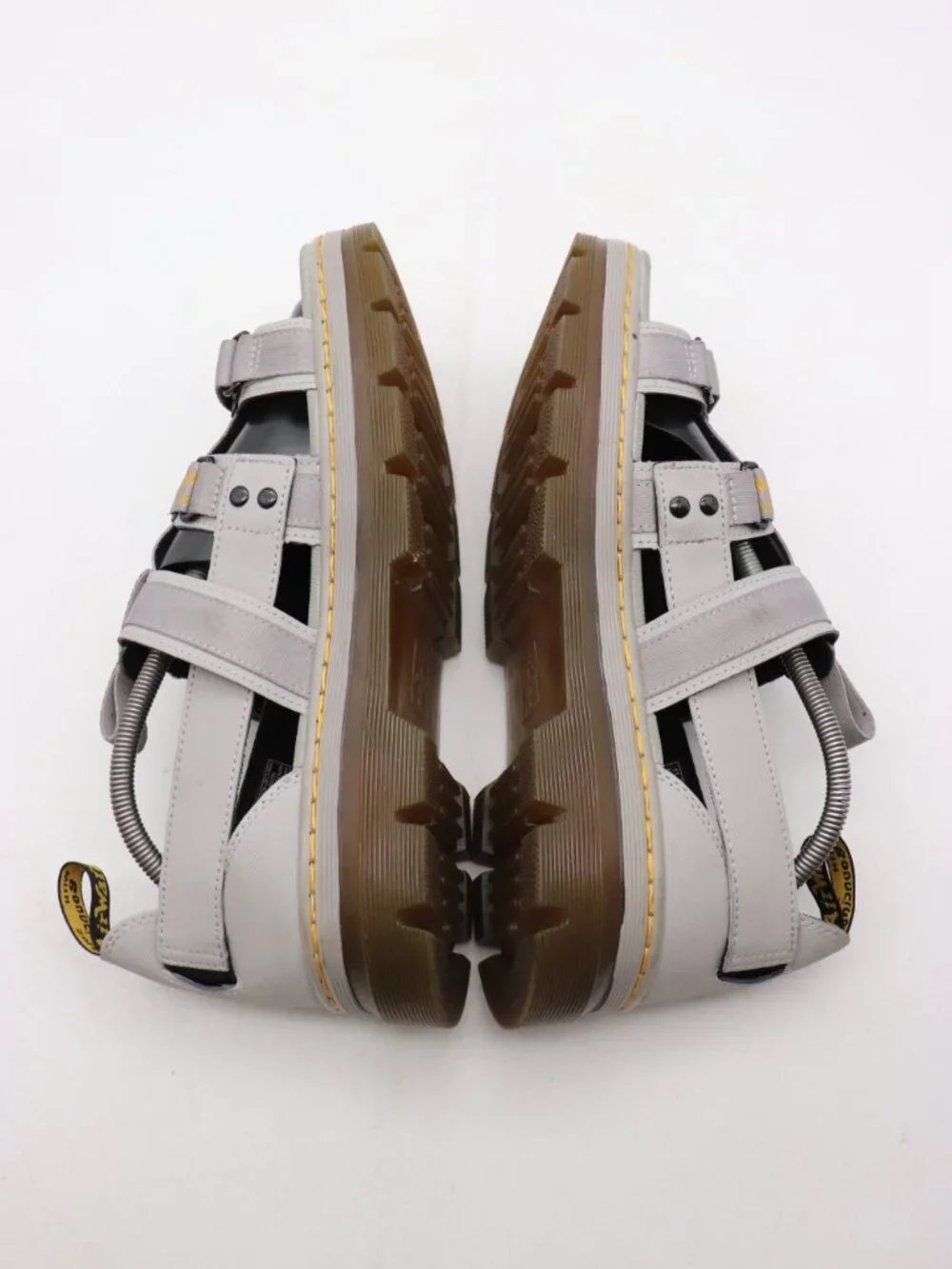 Doc Dr. Martens Pearson II Sandals  Men's Size 12 Light Grey Strappy Buckle